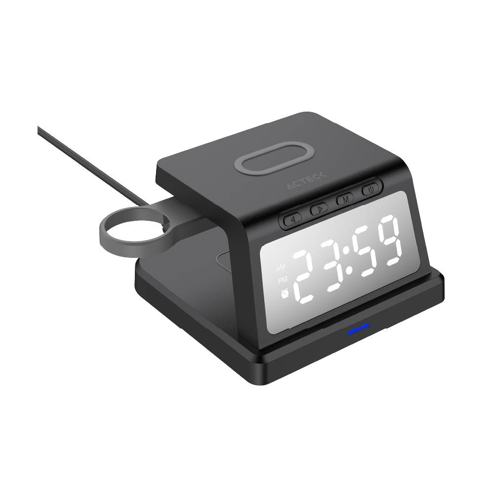 Cargador con Reloj para Escritorio ENERGON S MATE CI730 Acteck - Cargador con Reloj para Escritorio ENERGON S MATE CI730 Acteck -